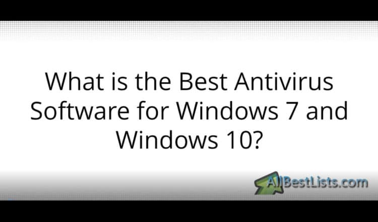 Best Antivirus Software for Windows 7 and Windows 10